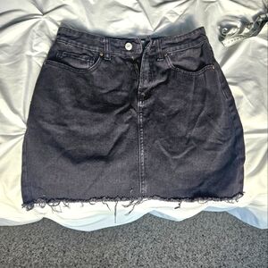 Black Denim Skirt